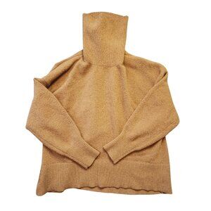 French Connection Women's Long Sleeve Turtleneck Sweater Camel Size M